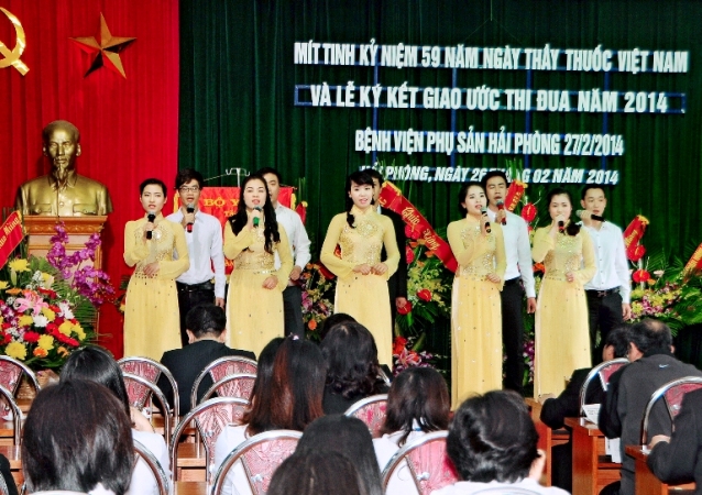 Bệnh viện Phụ sản Hải Phòng đã tổ chức mít tinh kỷ niệm 59 năm Ngày thầy thuốc Việt Nam (27/2/1955- 27/2/2014)Tin tức bệnh viện